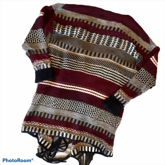 Autumn Cashmere Fair Isle Fringed Drape Cardigan - Picture 4 of 6